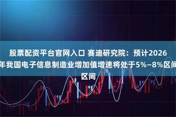 股票配资平台官网入口 赛迪研究院：预计2026年我国电子信息制造业增加值增速将处于5%—8%区间
